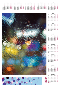 Вертикальные календари-постеры A4 - Кругляши на голубом